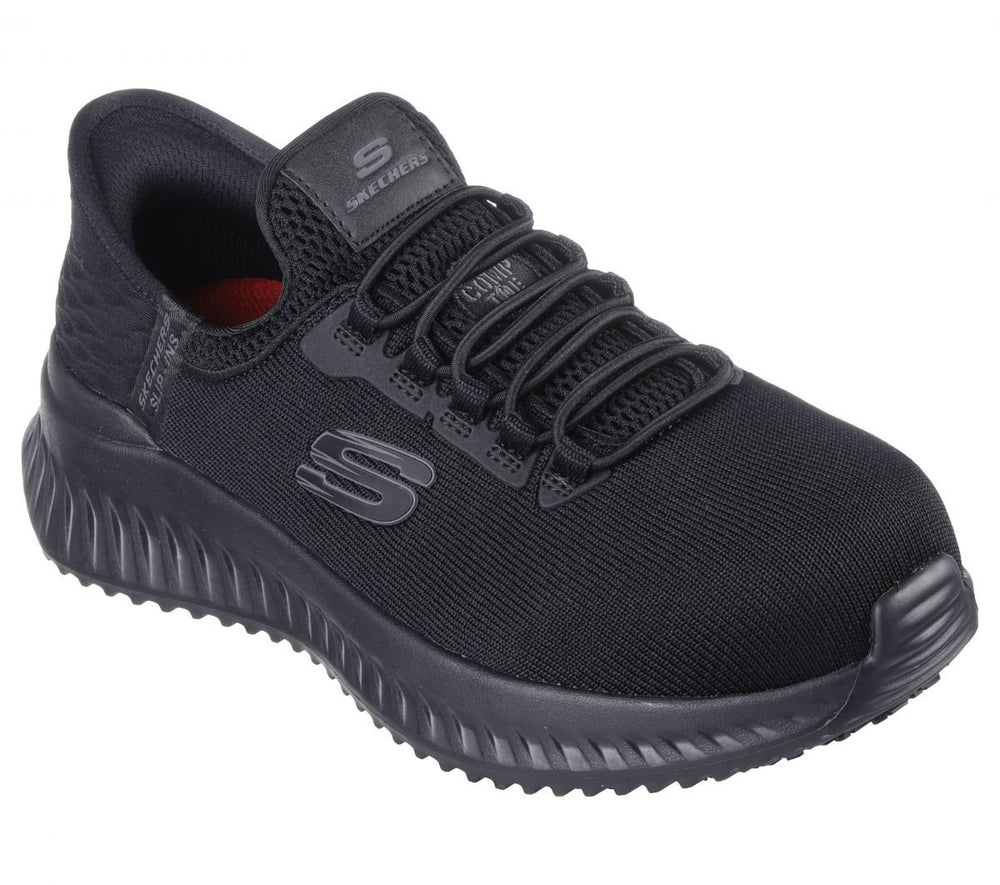 SKECHERS WORK Womens Slip-ins Tilido - Ombray Composite Toe Work Shoe Black - 108152-BLK BLACK Image 2