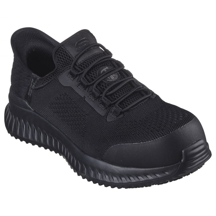 SKECHERS WORK Mens Slip-ins Tilido - Fletchit Composite Toe Work Shoe Black - 200206-BLK BLACK Image 2