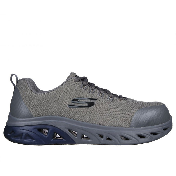 SKECHERS WORK Mens Glide Step SR - Taysin Alloy Toe Work Shoe Charcoal - 200150-CHAR CHARCOAL Image 1