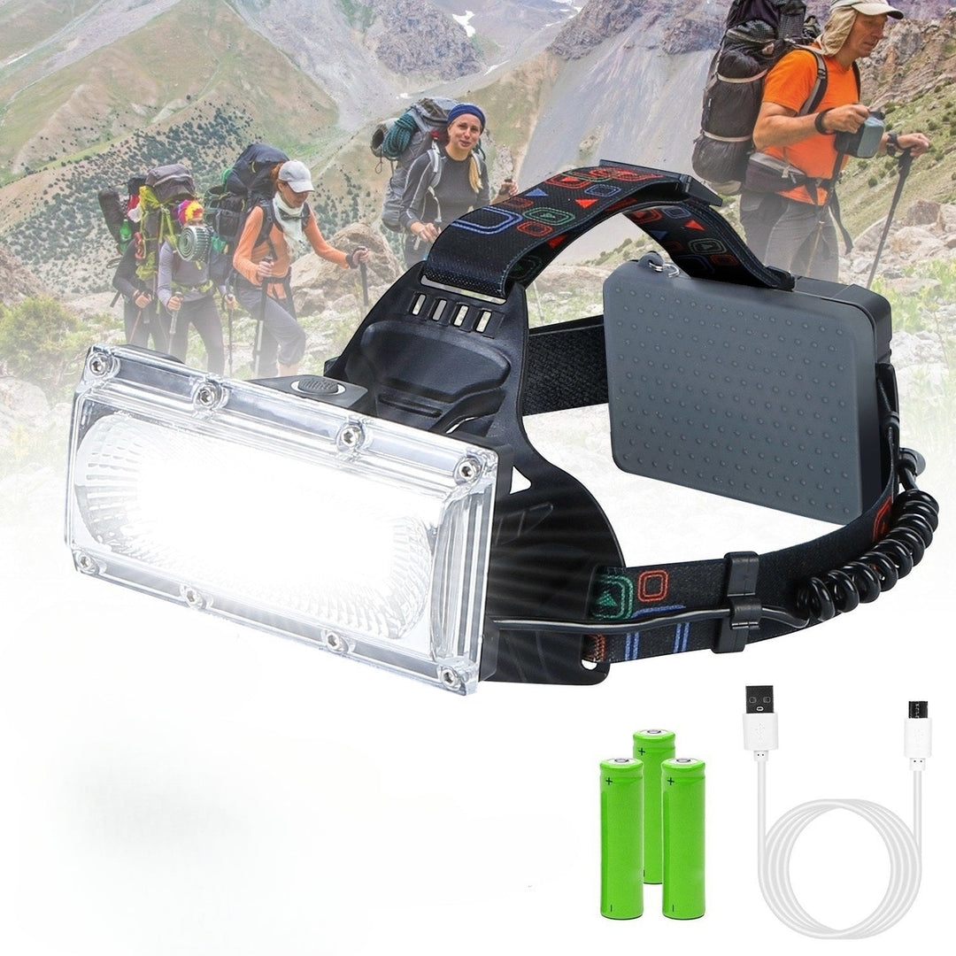 LED Work Headlamp 3 Lighting Modes Rechargeable Headlights IP65 Waterproof Rotatable Headlights For Cycling Hiking Image 1