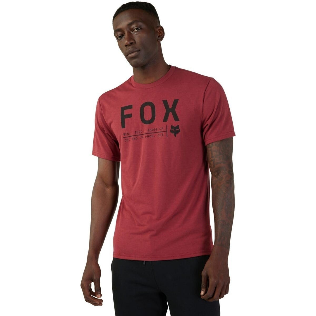 Fox Racing Mens Non Stop SS Tech Tee Scarlet Size M Lightweight Performance Tee Image 1