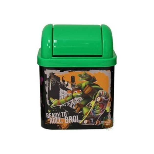 Teenage Mutant Ninja Turtles Desktop Waste Bin Tin - "Ready To Roll" Image 1