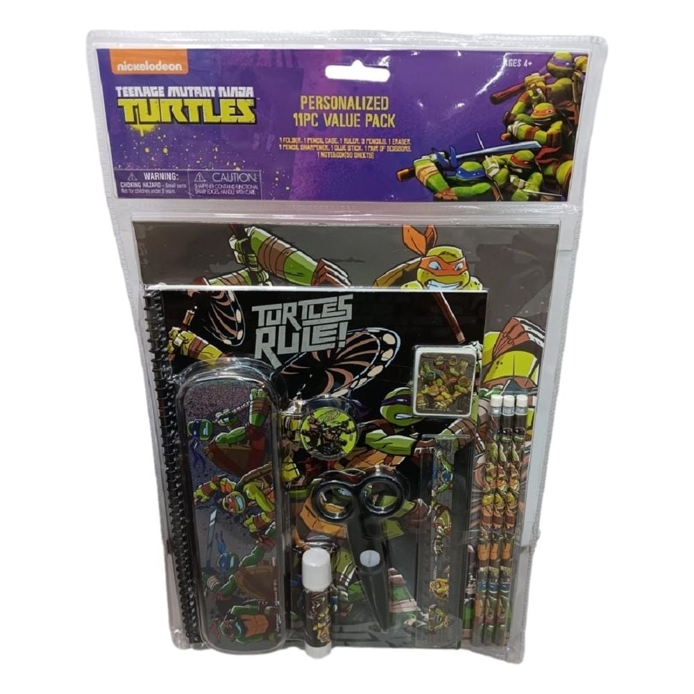 Teenage Mutant Ninja Turtles TMNT jumbo 11 piece stationery set Image 1