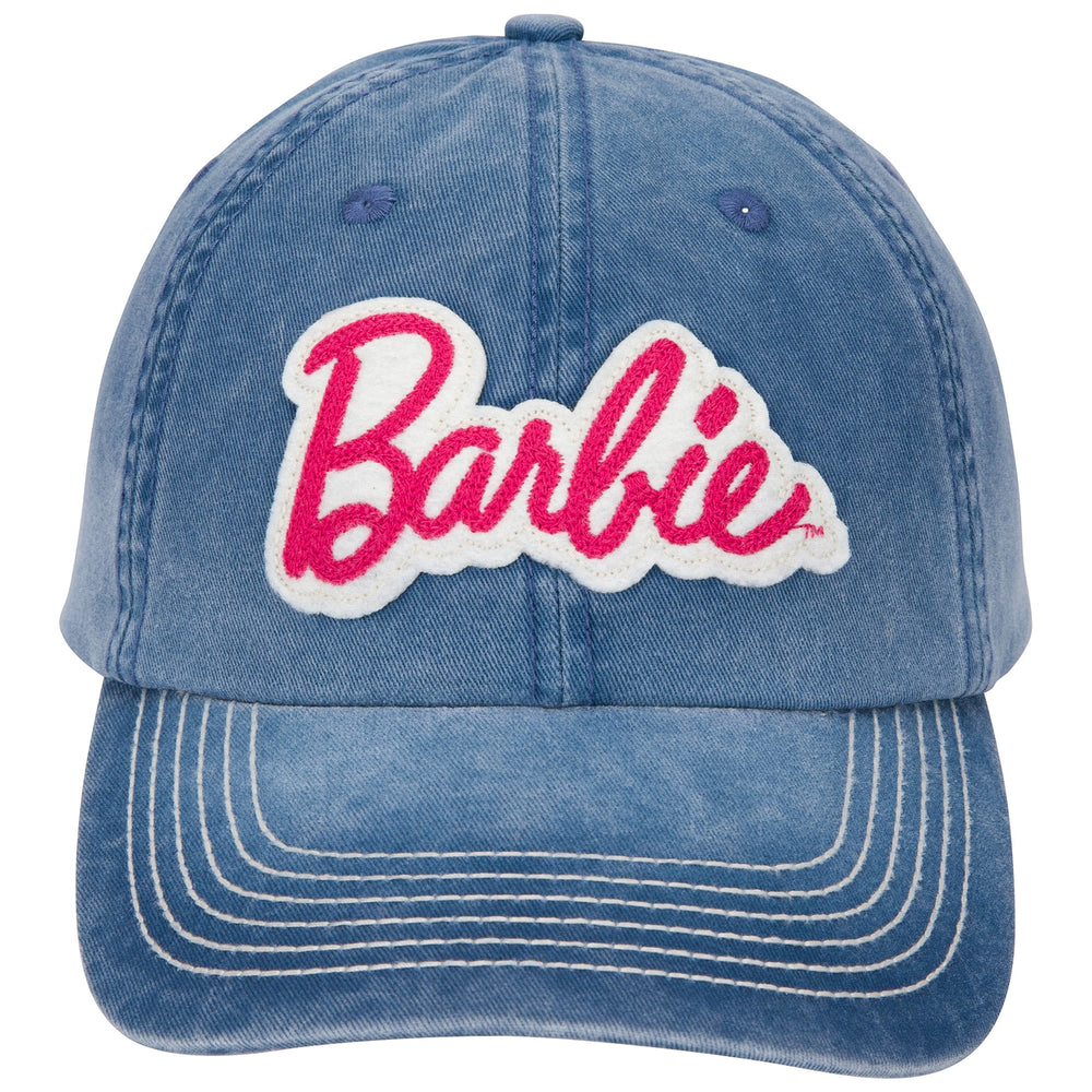 Barbie Logo Snapback Denim Hat Image 2