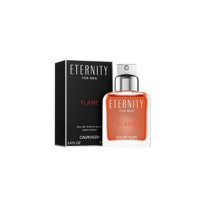 Calvin Klein Eternity Flame EDT Spray 3.4 Oz Amber Fougere Fragrance for Men Image 1