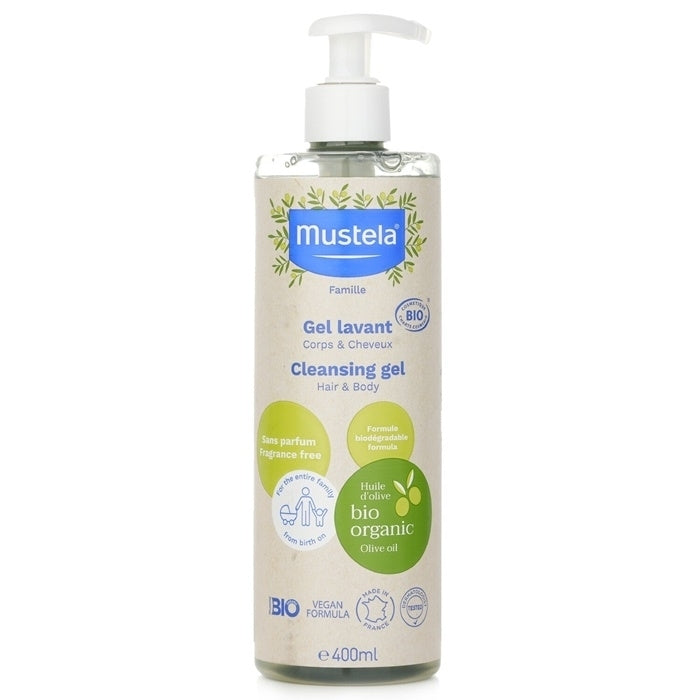 Mustela Bio Organic Cleansing Gel (For Hair and Body) 400ml Image 1