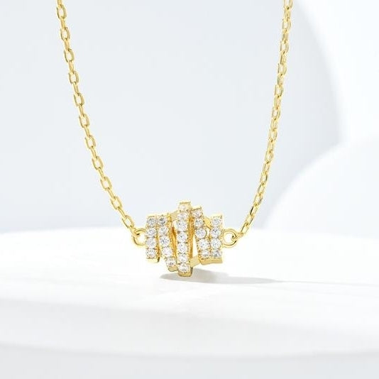 14K Taurus Horn Bread Necklace Simple and Versatile Spring/Summer Short Collar Chain Image 1