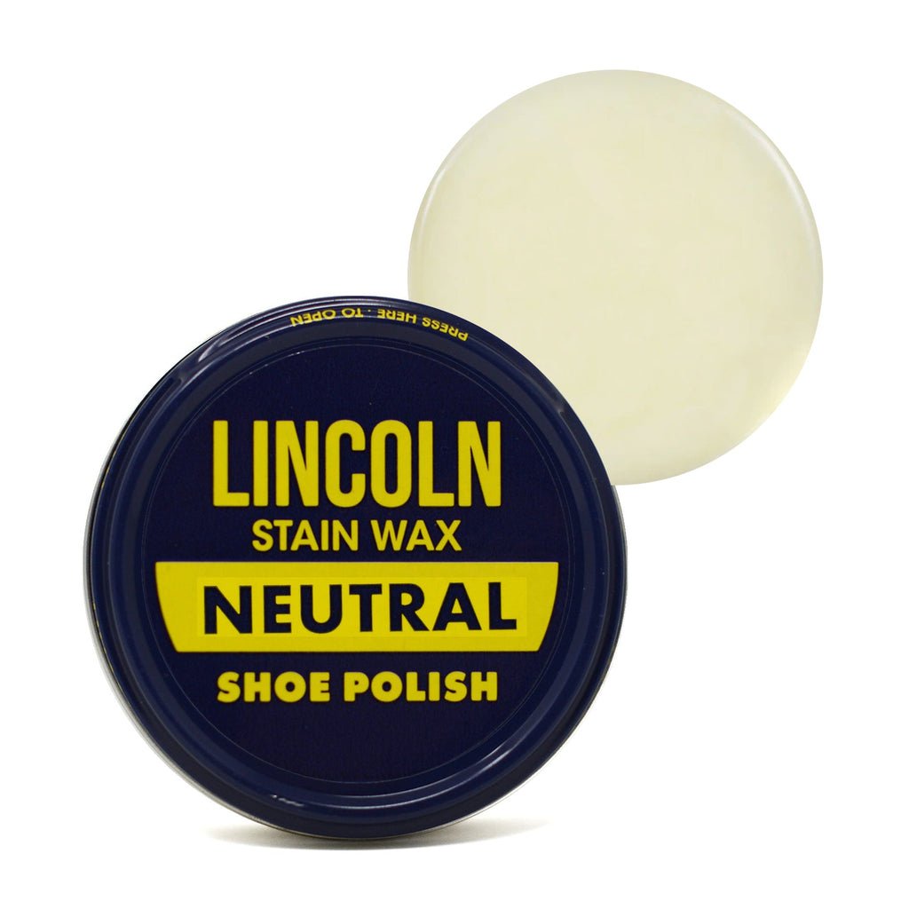 Lincoln Stain Wax Shoe Polish Neutral 2.125 oz High Shine Carnauba Wax 2.2 oz Image 1