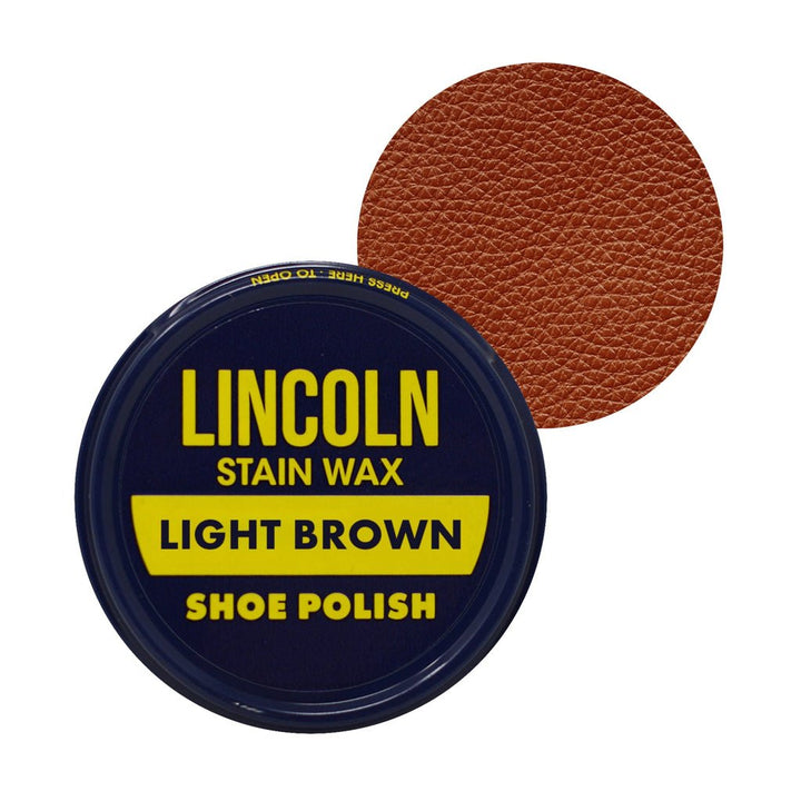 Lincoln Stain Wax Shoe Polish Light Brown 2.125 oz Carnauba Wax Shine Pack 1 Image 1