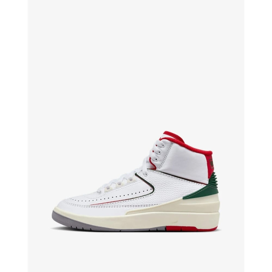 Nike Air Jordan 2 Retro White/Fire Red-Fir-Sail DQ8562-101 Grade-School Image 1