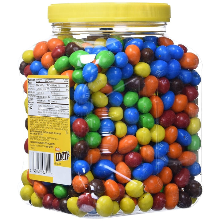 MandMs Peanut Milk Chocolate Candy Bulk Jar (62 Ounce) Image 2