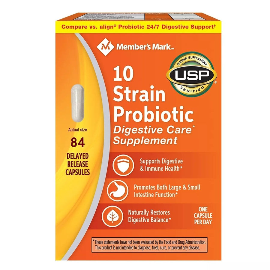 Members Mark 10 Strain Probiotic (84 Count) Image 1