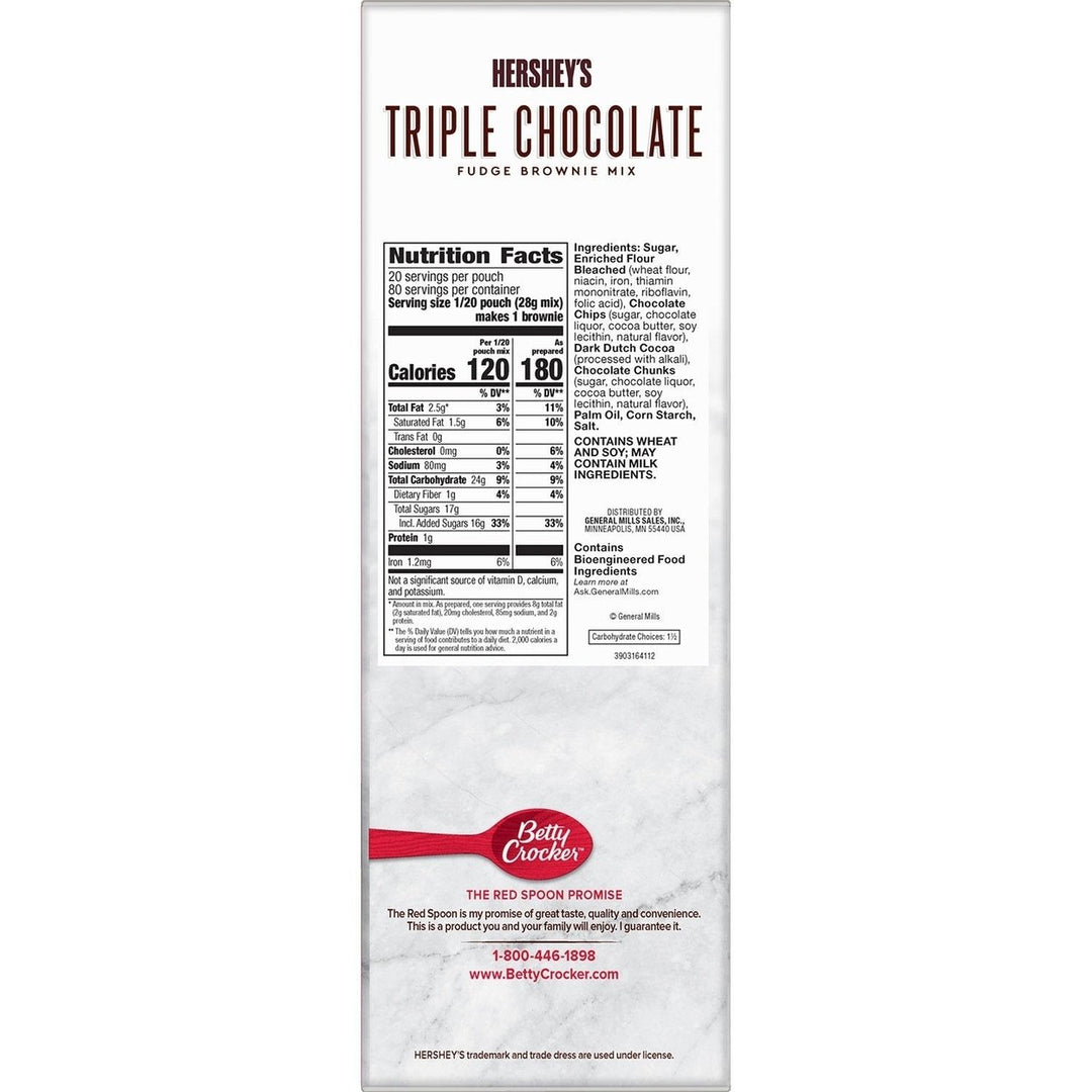 Betty Crockers Hersheys Triple Chocolate Brownie Mix (20 Ounce ea.4 Pack) Image 3