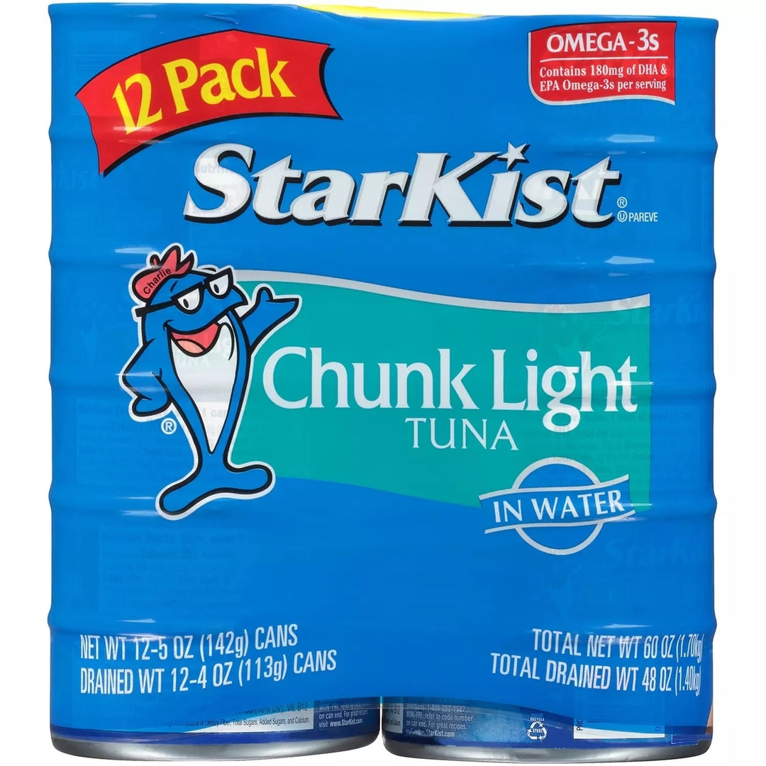 Starkist Chunk Light Tuna in Water 5 Ounce Can (Pack of 12) Image 1