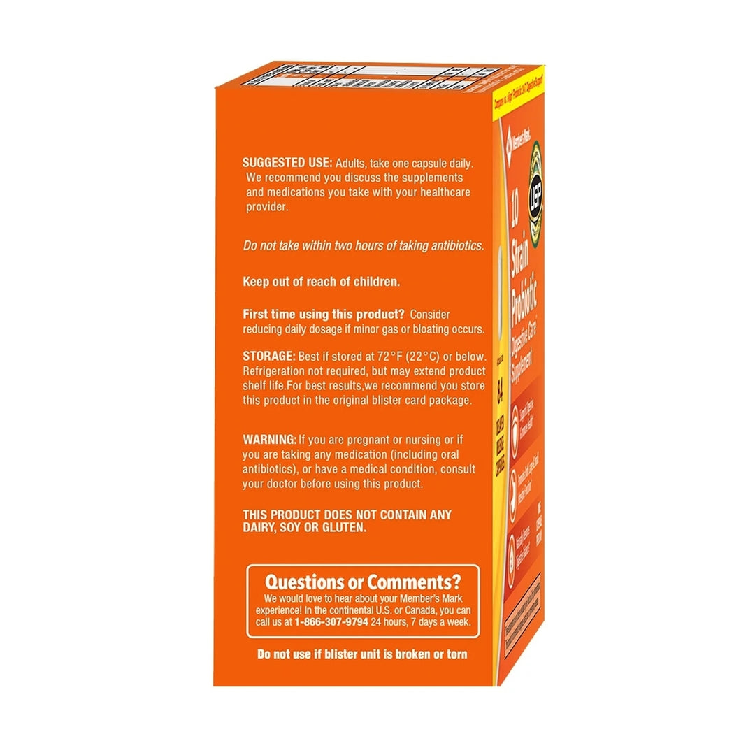 Members Mark 10 Strain Probiotic (84 Count) Image 4