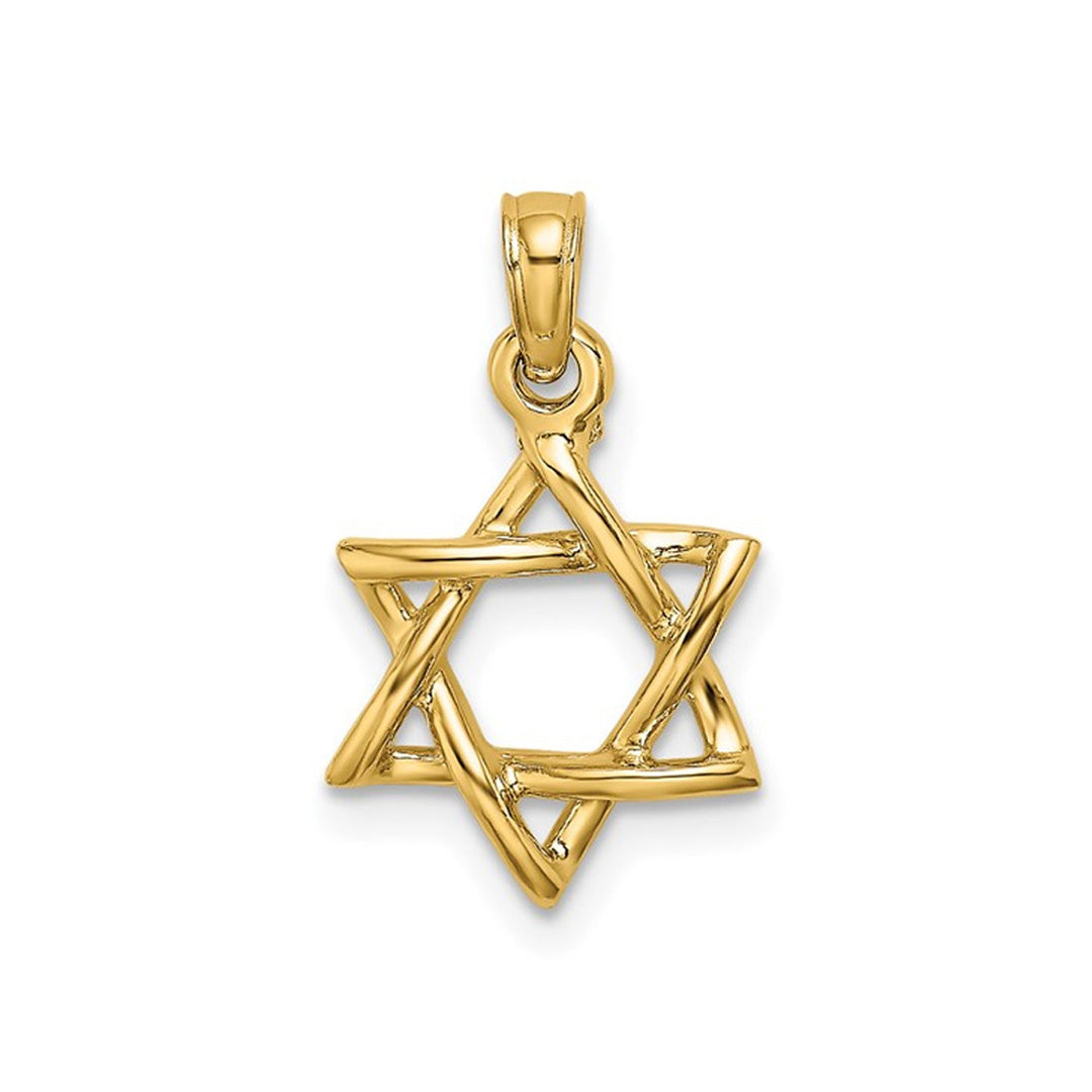 Star Of David Pendant in 14K Yellow Gold (NO CHAIN) Image 1