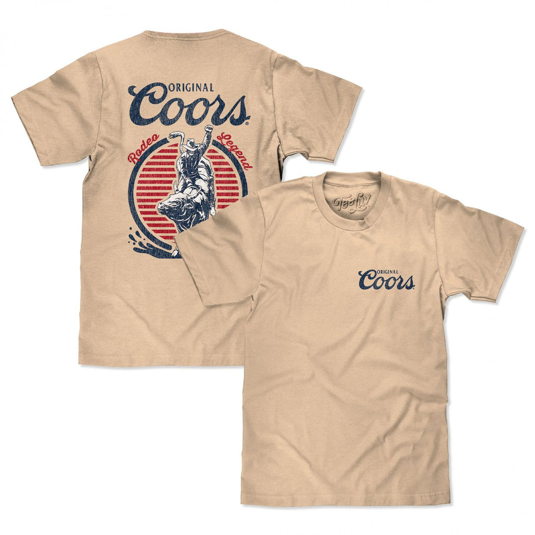 Coors Rodeo Legend Front and Back Print T-Shirt Image 1