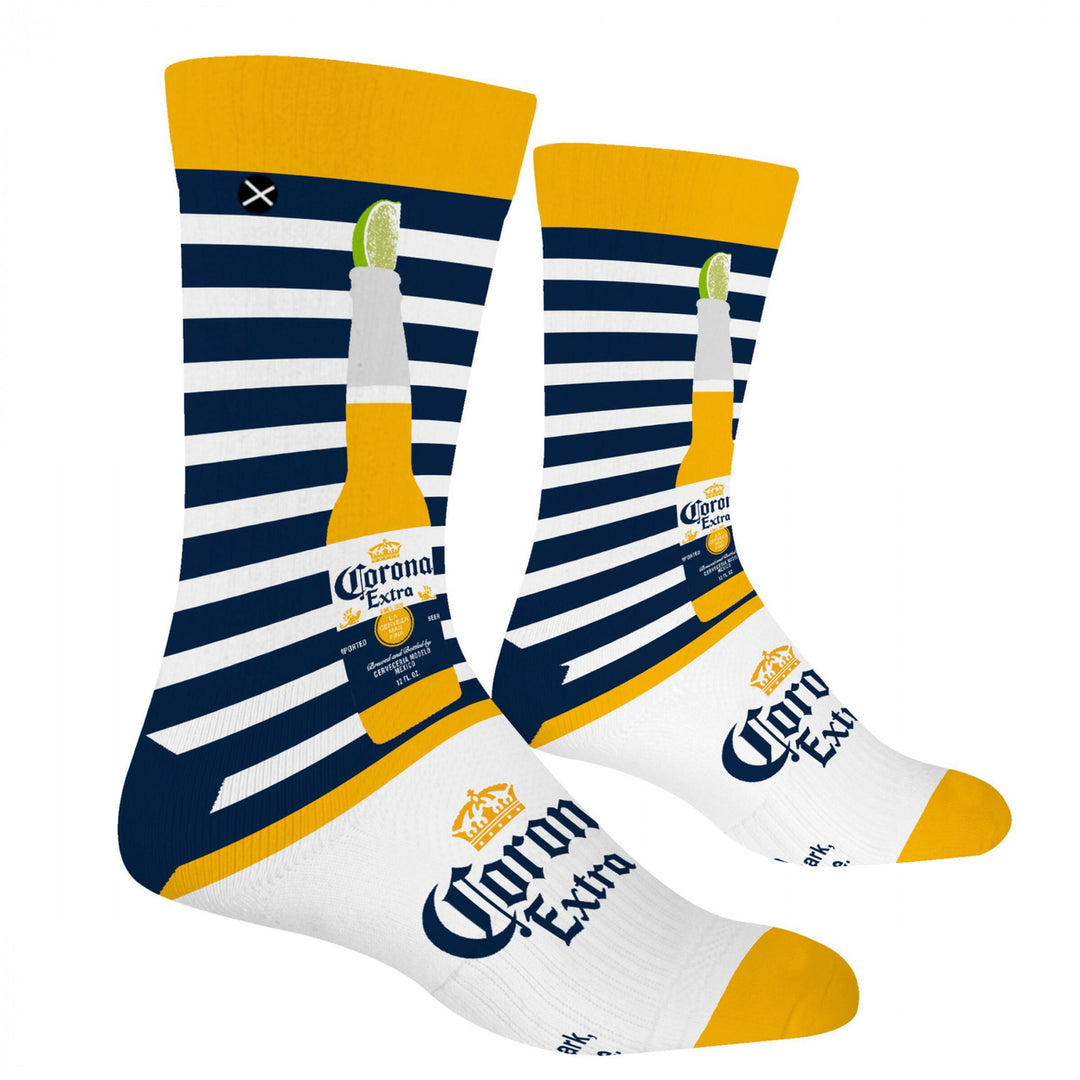 Corona Extra Striped Lime Crew Socks Image 2