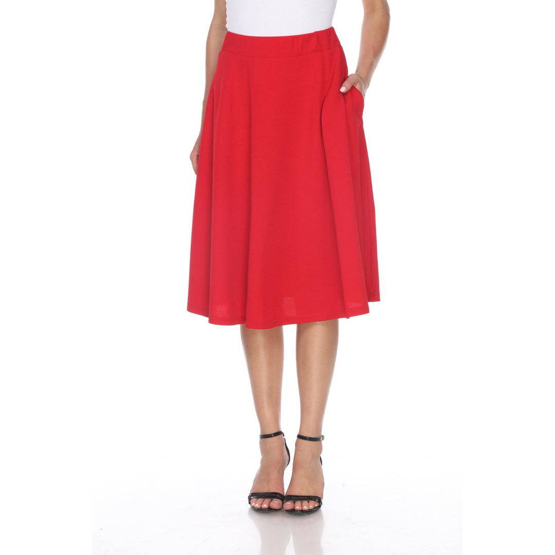 White Mark Womens Saya Flare Skirt Image 8