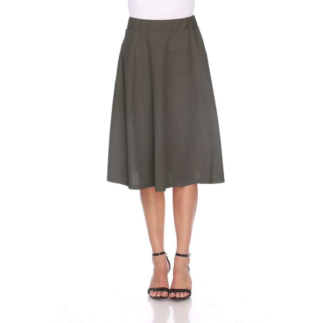 White Mark Womens Saya Flare Skirt Image 10