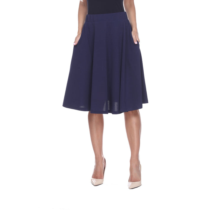 White Mark Womens Saya Flare Skirt Image 1