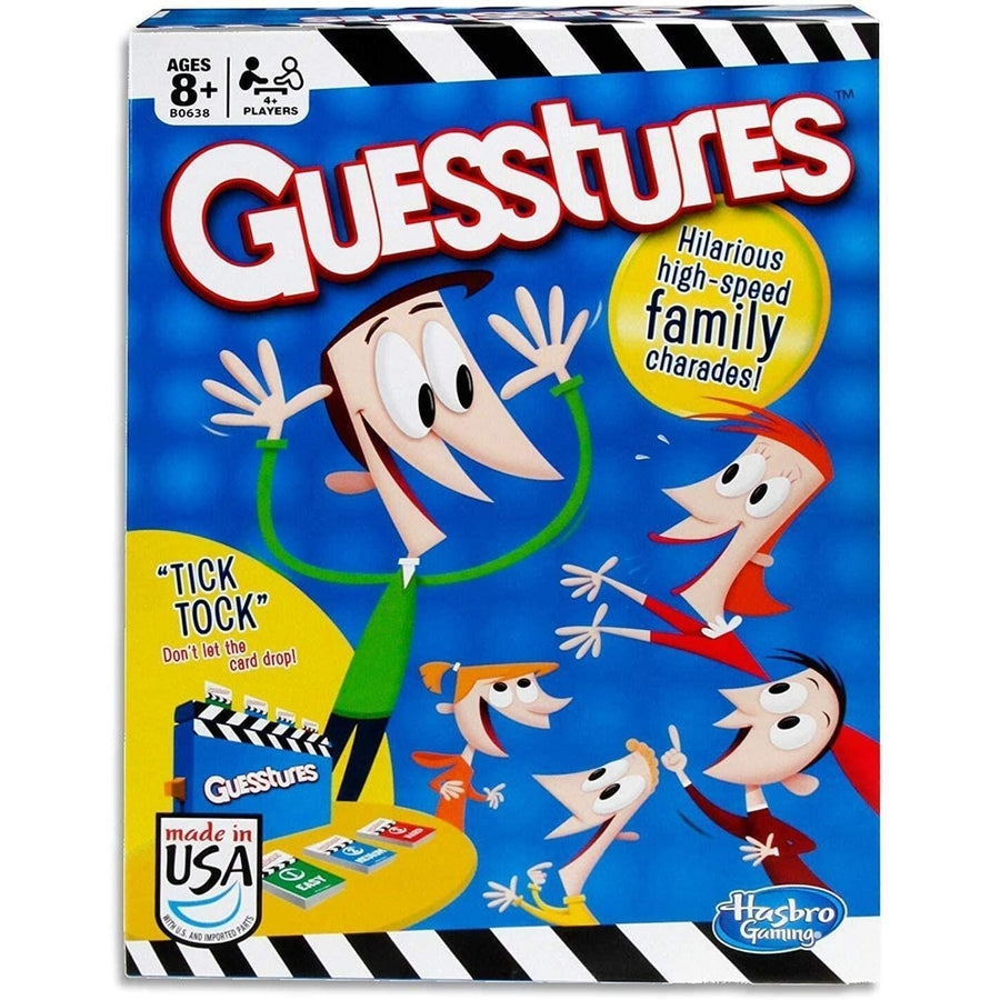 Guesstures Board Game Family Friendly Fun Charades Interactive Hasbro Image 1