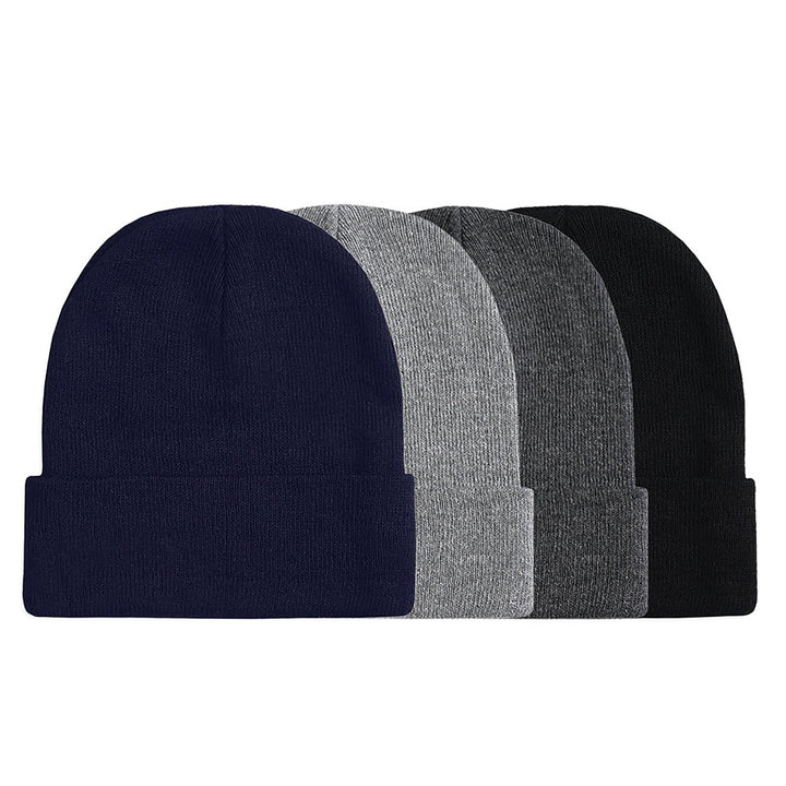 CozyClassic Mens Thermal Knit Beanie Ultra-Soft Stretchable Breathable Winter Wear Image 3