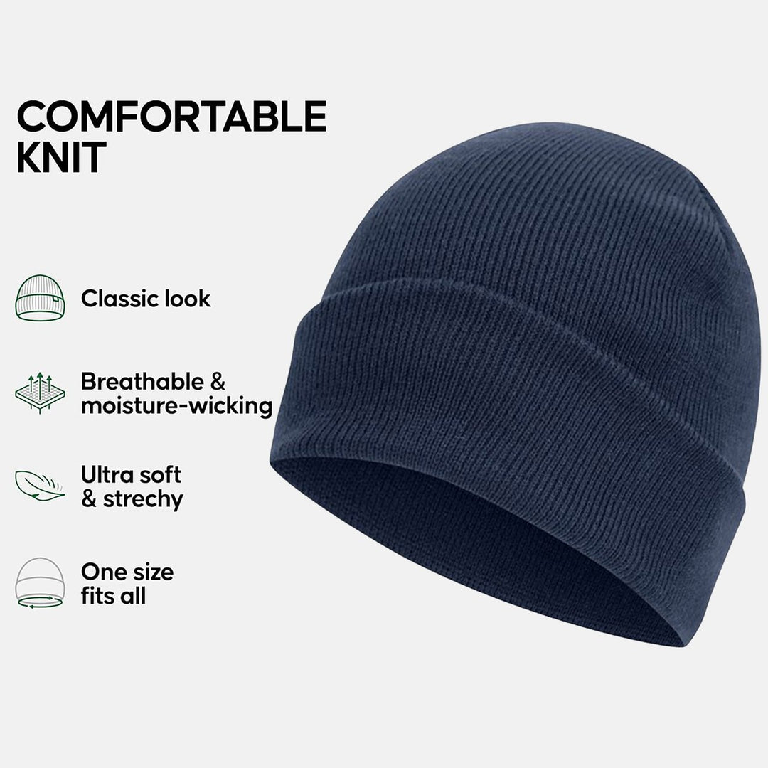 CozyClassic Mens Thermal Knit Beanie Ultra-Soft Stretchable Breathable Winter Wear Image 7