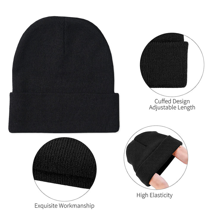 CozyClassic Mens Thermal Knit Beanie Ultra-Soft Stretchable Breathable Winter Wear Image 10