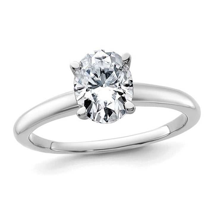 1.20 Carat (ctw VS2G-H) Certified Lab-Grown Diamond Solitaire Engagement Ring in 14K White Gold Image 1
