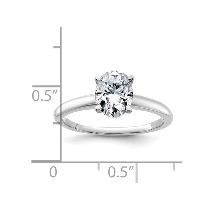 1.20 Carat (ctw VS2G-H) Certified Lab-Grown Diamond Solitaire Engagement Ring in 14K White Gold Image 4