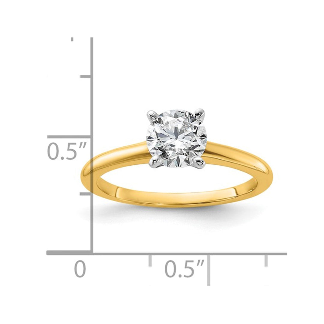 1.00 Carat (ctw VS2-VS1D-E-F) IGI Certified Lab-Grown Diamond Solitaire Engagement Ring in 14K Yellow Gold Image 4