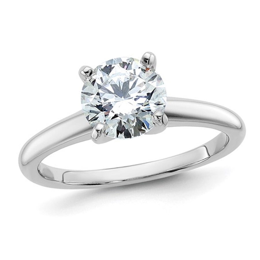 1.50 Carat (ctw VS2D-E-F) Certified Lab-Grown Diamond Solitaire Engagement Ring in 14K White Gold Image 1