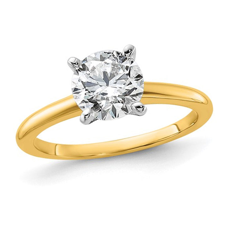 1.50 Carat (ctw VS2-VS1 D-E-F) IGI Certified Lab-Grown Diamond Solitaire Engagement Ring in 14K Yellow Gold Image 1