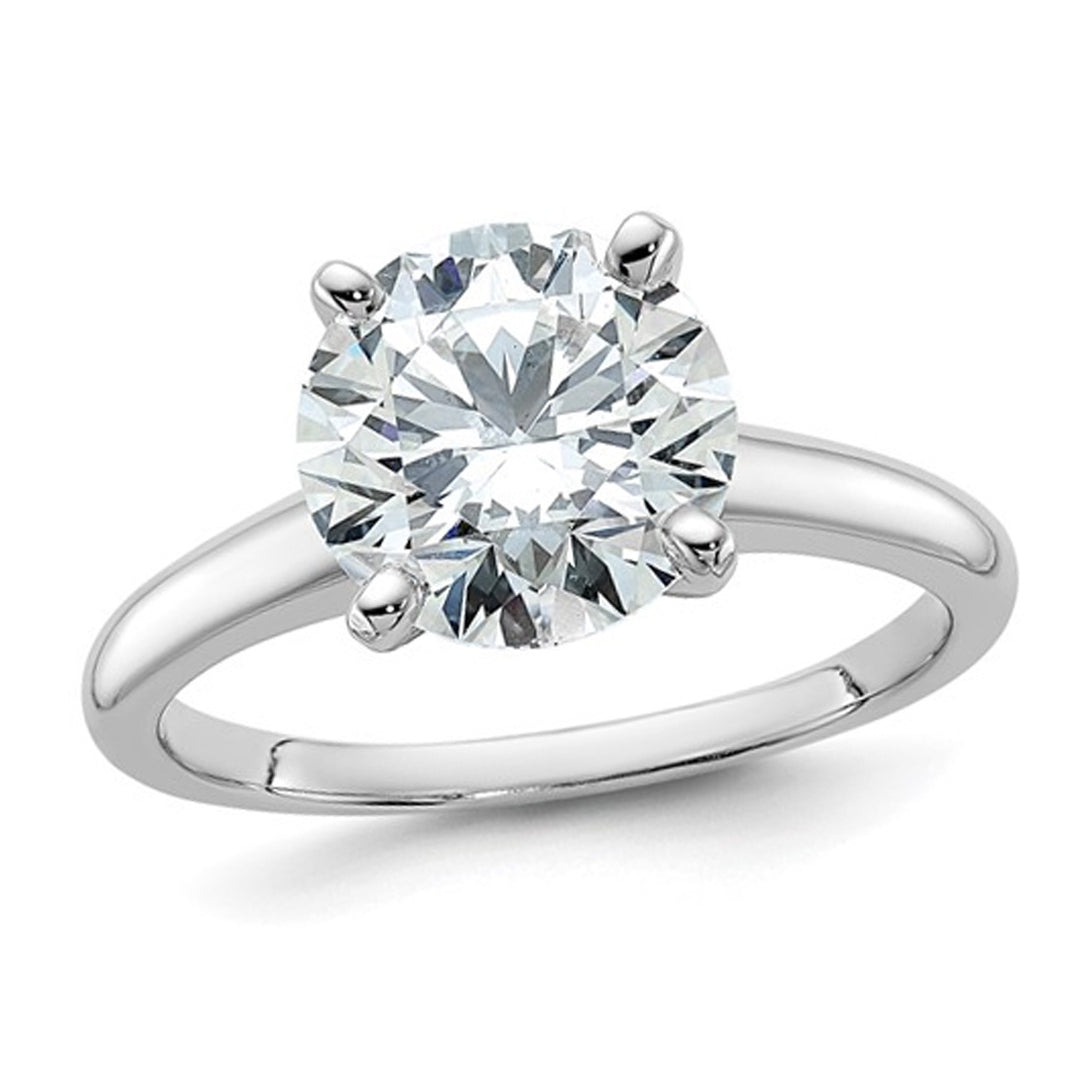 3.50 Carat (ctw VS2-VS1 D-E-F) IGI Certified Lab-Grown Diamond Solitaire Engagement Ring in 14K White Gold Image 1