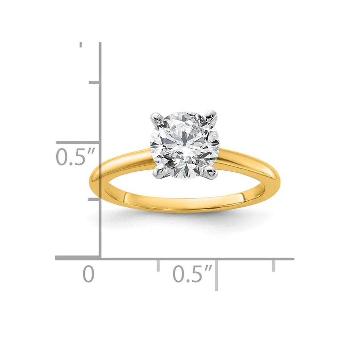 1.50 Carat (ctw VS2-VS1 D-E-F) IGI Certified Lab-Grown Diamond Solitaire Engagement Ring in 14K Yellow Gold Image 3