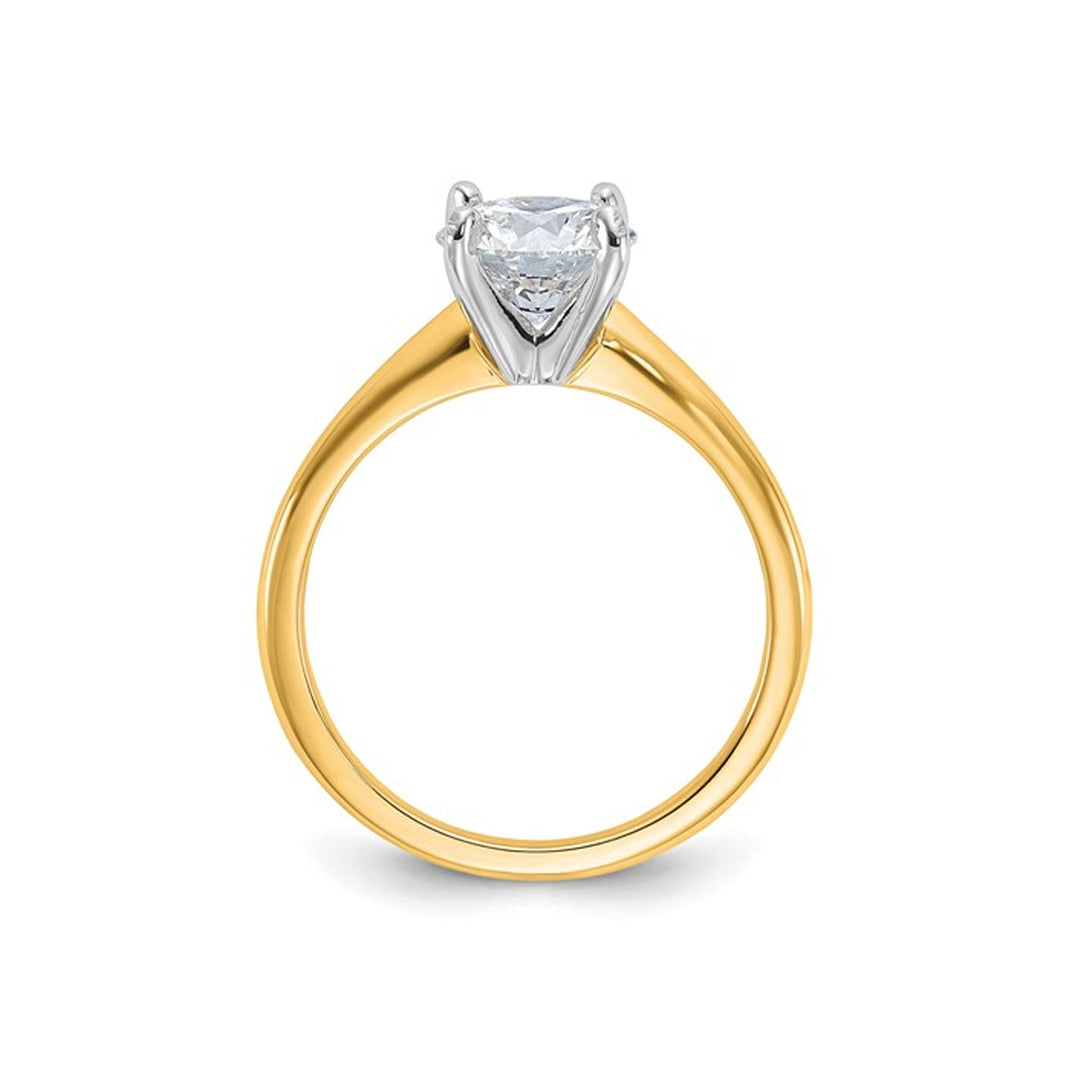 1.50 Carat (ctw VS2-VS1 D-E-F) IGI Certified Lab-Grown Diamond Solitaire Engagement Ring in 14K Yellow Gold Image 4