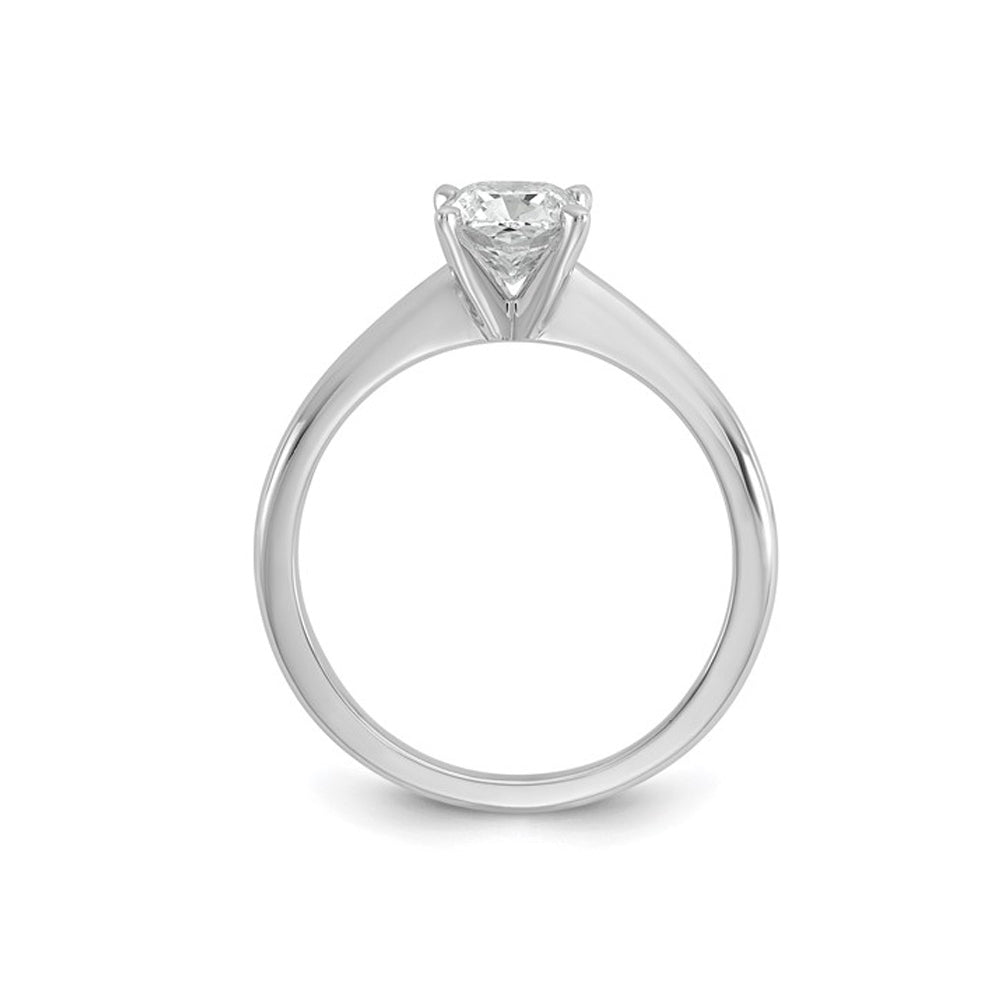 1.00 Carat (ctw VS2-VS1D-E-F) IGI Certified Cushion-Cut Lab Grown Diamond Solitaire Engagement Ring in 14K White Gold Image 4