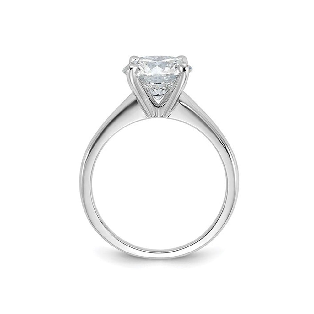 3.50 Carat (ctw VS2-VS1 D-E-F) IGI Certified Lab-Grown Diamond Solitaire Engagement Ring in 14K White Gold Image 2