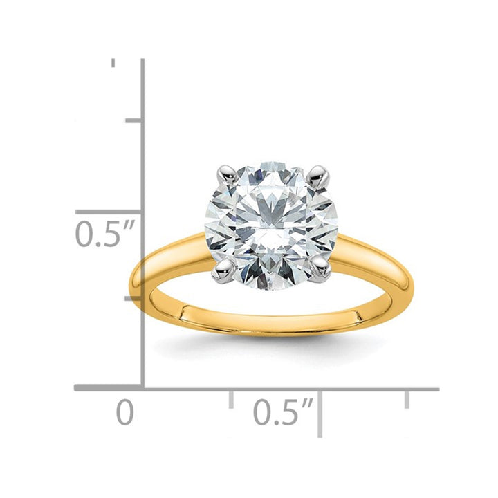 3.50 Carat (ctw VS2-VS1D-E-F) IGI Certified Lab-Grown Diamond Solitaire Engagement Ring in 14K Yellow Gold Image 4
