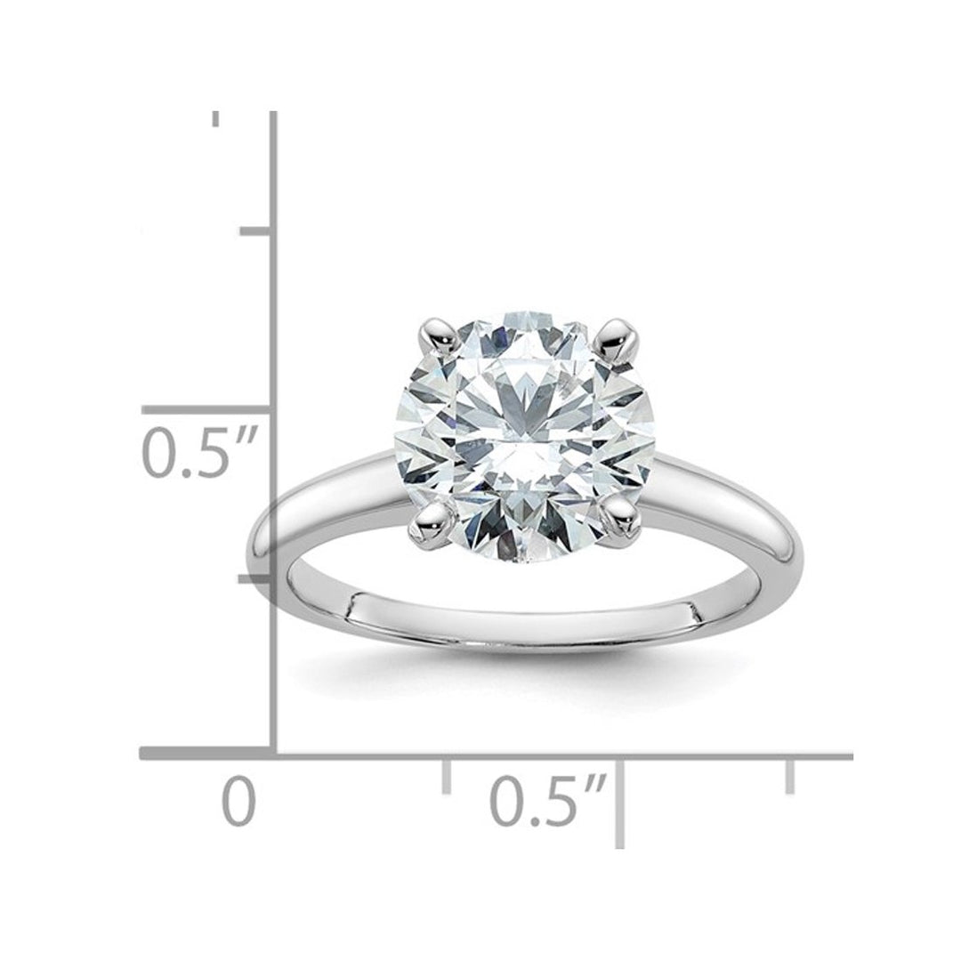 3.50 Carat (ctw VS2-VS1 D-E-F) IGI Certified Lab-Grown Diamond Solitaire Engagement Ring in 14K White Gold Image 4