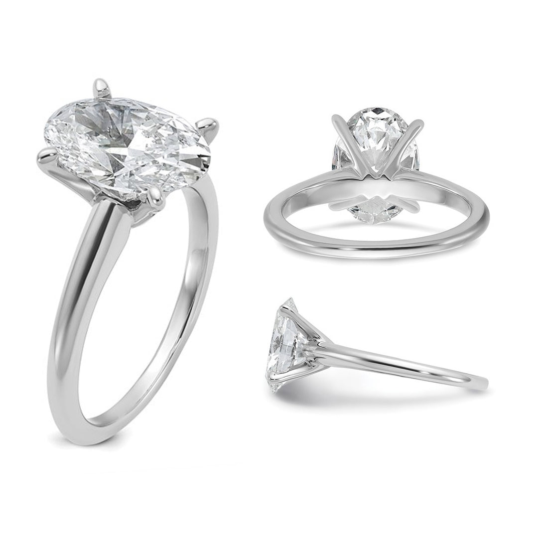 2.20 Carat (ctw VS2G-H) Certified Lab-Grown Diamond Solitaire Engagement Ring in 14K White Gold Image 4