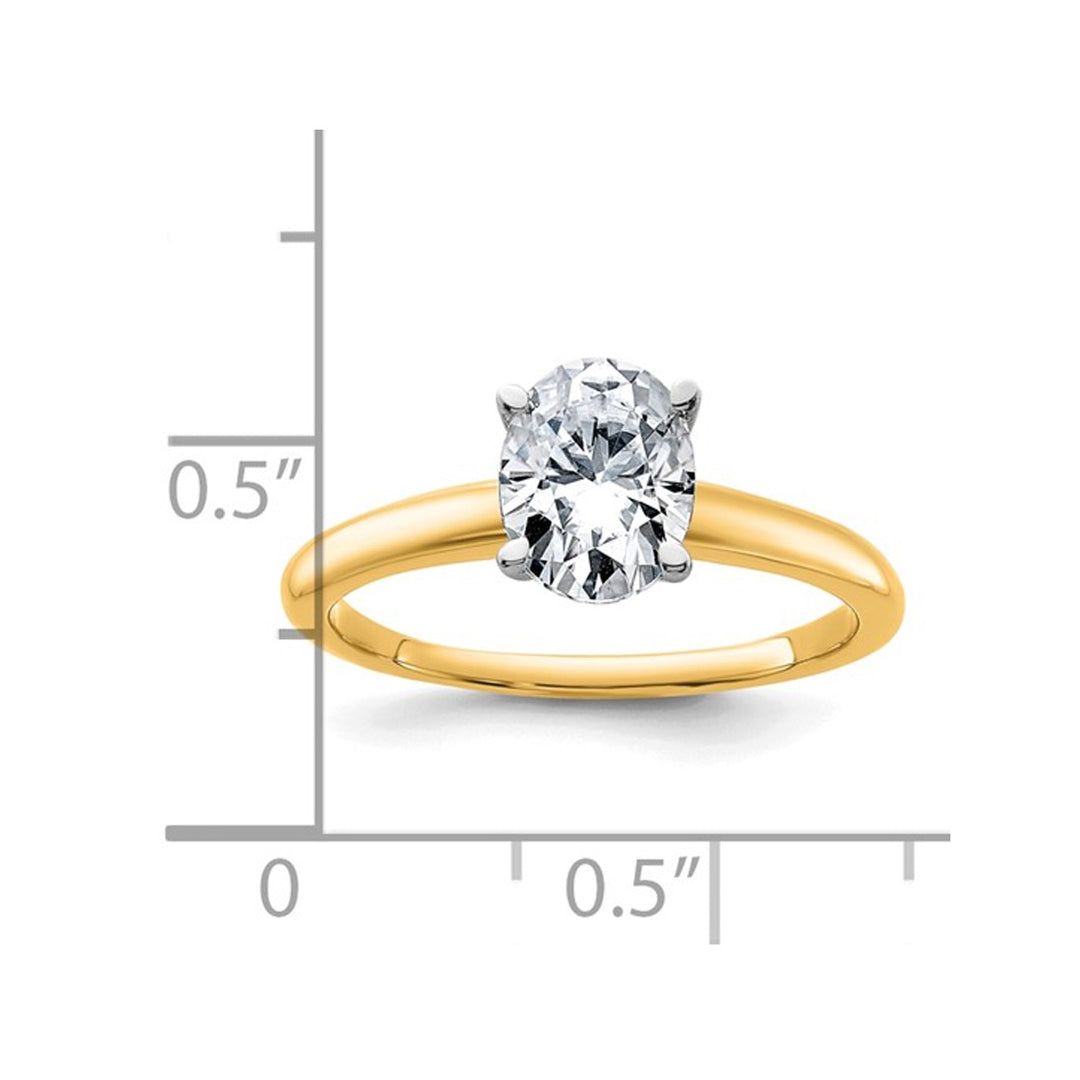 1.20 Carat (ctw VS2G-H) Certified Lab-Grown Diamond Solitaire Engagement Ring in 14K Yellow Gold Image 4