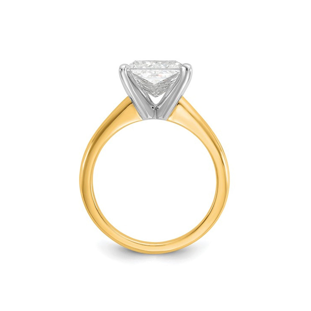 2.20 Carat (ctw VS2 G-H) Certified Lab-Grown Diamond Solitaire Engagement Ring in 14K Yellow Gold Image 2