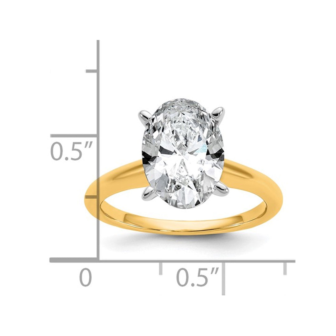 2.20 Carat (ctw VS2 G-H) Certified Lab-Grown Diamond Solitaire Engagement Ring in 14K Yellow Gold Image 4