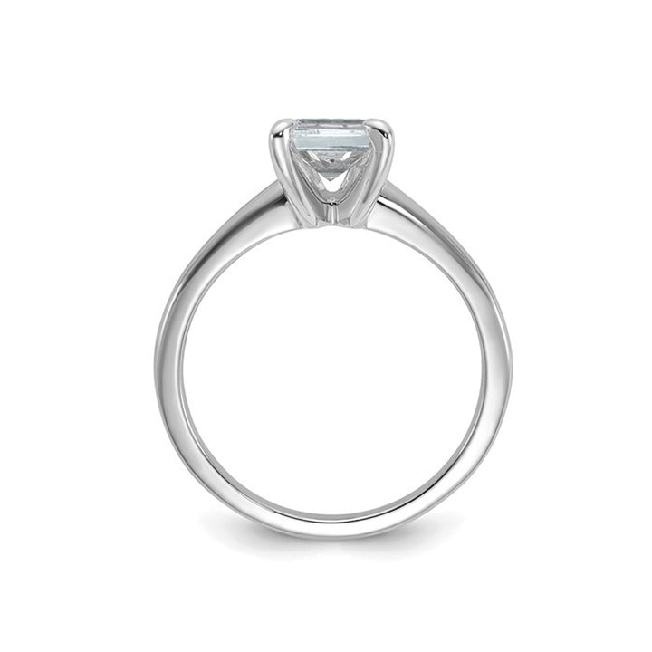 1.50 Carat (ctw VS2G-H) Emerald-Cut Certified Lab-Grown Diamond Solitaire Engagement Ring in 14K White Gold Image 3