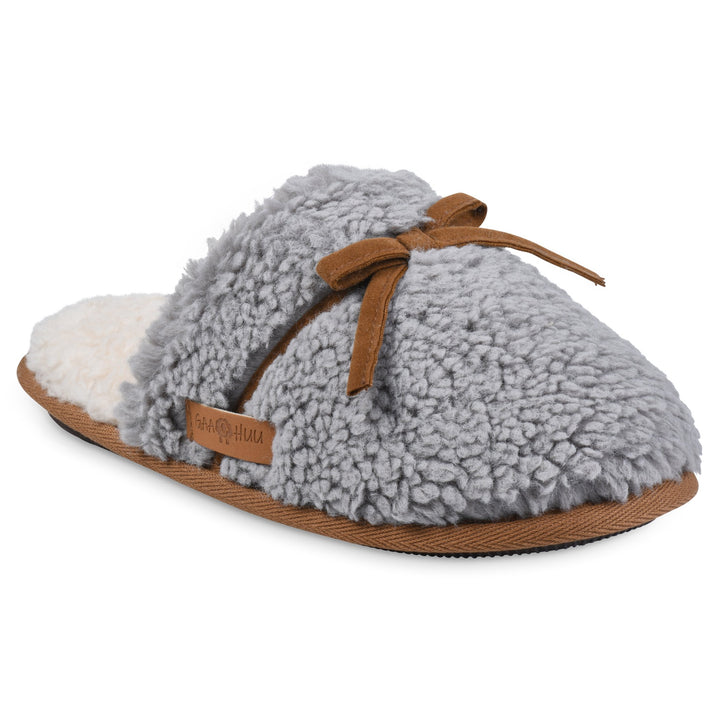 Gaahuu Womens Faux Shearling Lined Memory Foam Scuff Slipper Indoor Outdoor Image 1