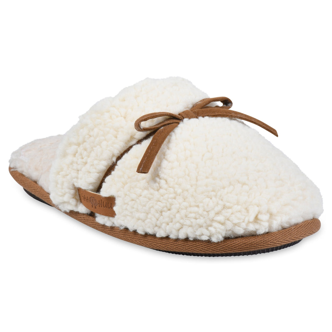 Gaahuu Womens Faux Shearling Lined Memory Foam Scuff Slipper Indoor Outdoor Image 4