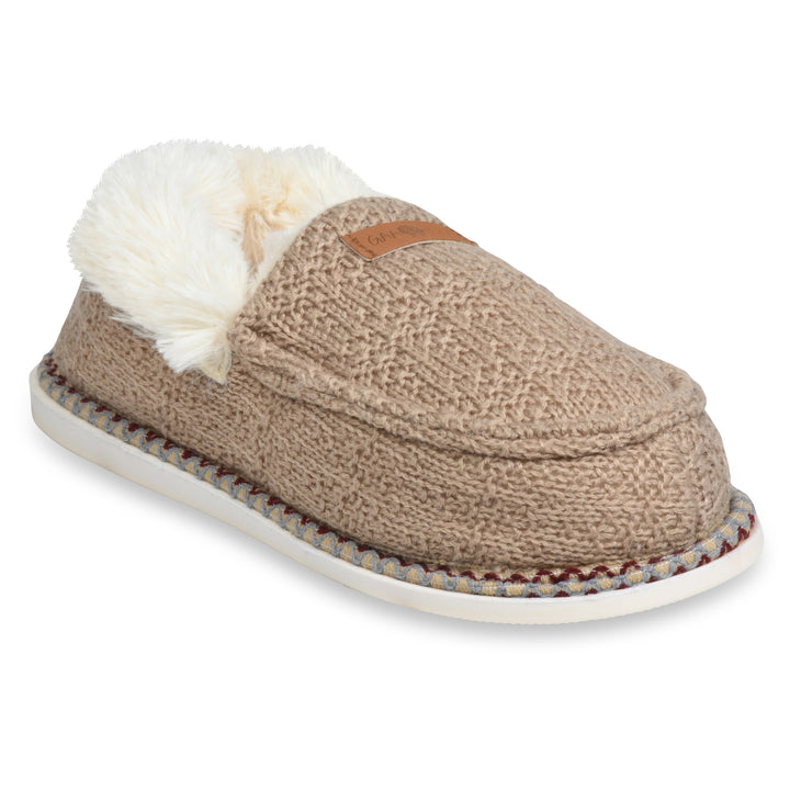 GaaHuu Womens Faux Shearling Lined Memory Foam Mocassin Slippers Indoor Outdoor Image 6