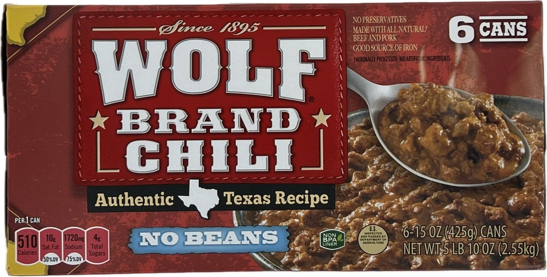 Wolf Brand No Beans Chili, 15 Ounce Cans (Pack of 6) Image 4